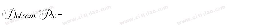 Dot.com Pro字体转换